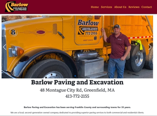 Barlow Paving and Excavation homepage